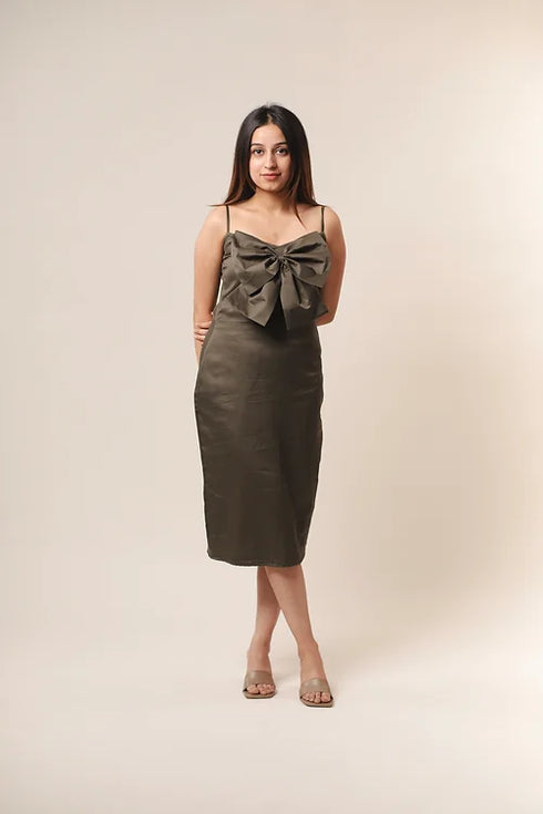 Kyra Statement Dress With Front Bow